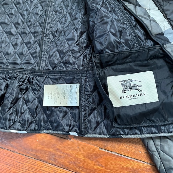 Burberry Quilted Jacket in Black & Gray Plaid - Picture 2 of 6
